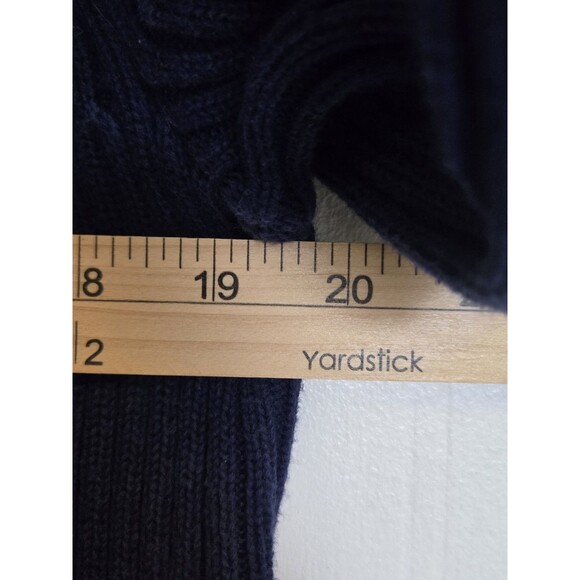 Lauren Jeans Ralph Lauren Sweater Womens XL Blue Rib Knit Cardigan Gold Buttons - Picture 7 of 7